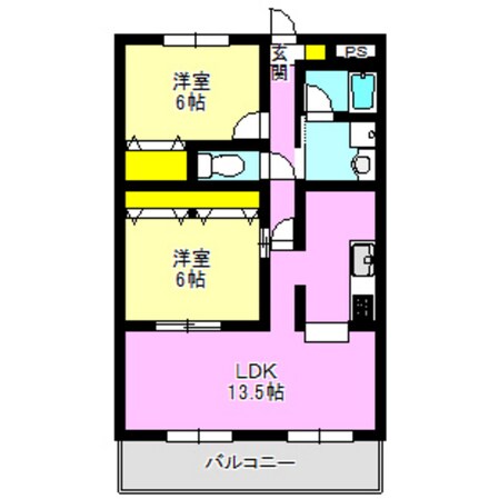 リジョンＣ棟の物件間取画像